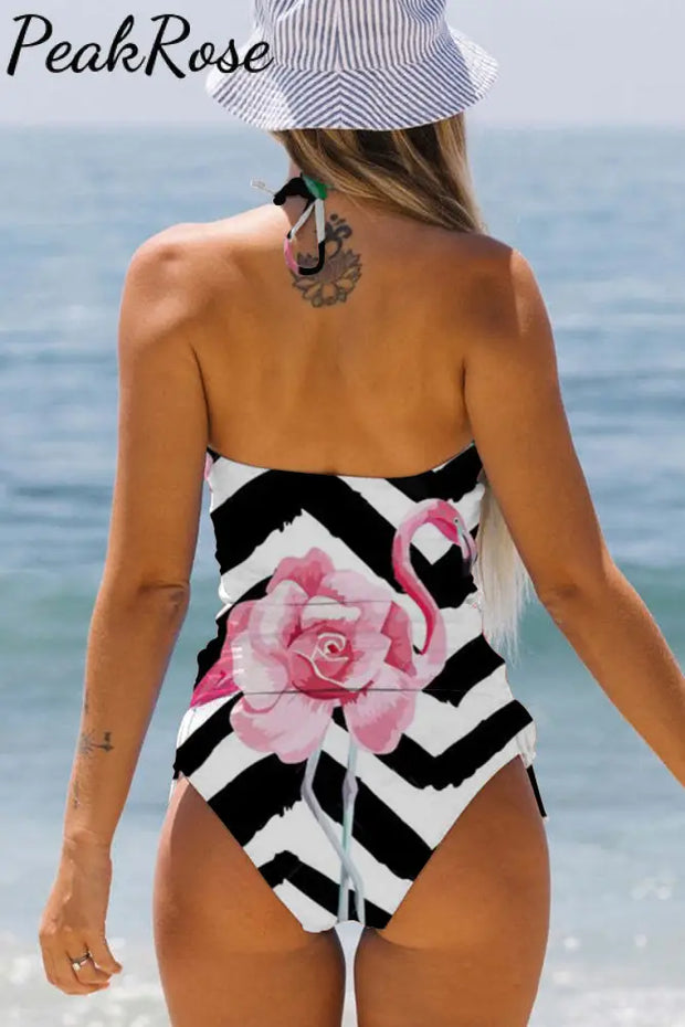 Spring/Summer Pink Flamingos Bikini Swimsuit