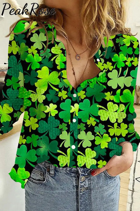 St. Patrick’s Day Long Sleeve Shirt S / Green Women