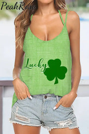 St. Patrick’s Day Lucky Halter Top S / Green Tops