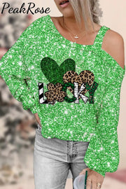 St. Patrick’s Day Off-Shoulder Blouse