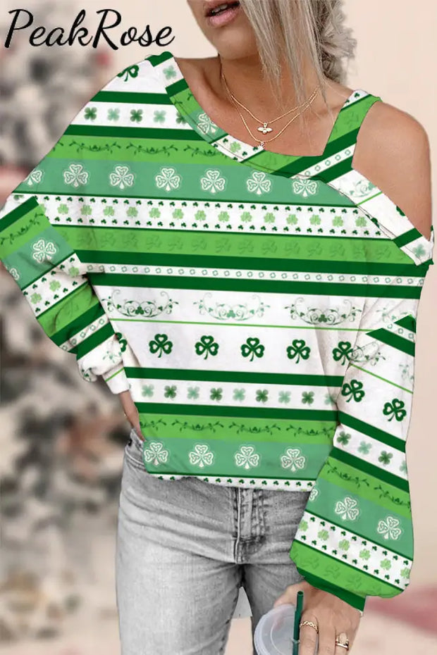 St. Patrick’s Day Off-Shoulder Blouse