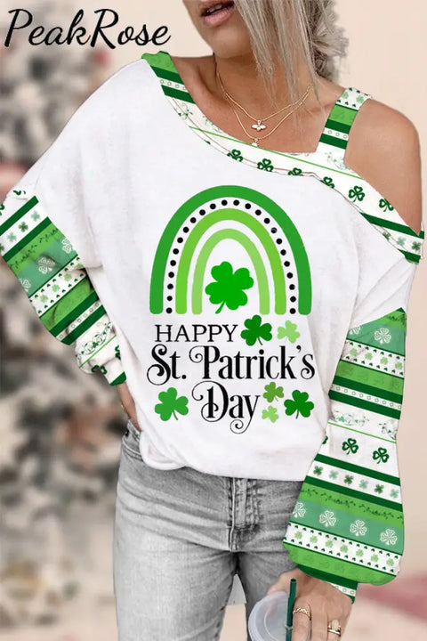 St. Patrick’s Day Off-Shoulder Blouse