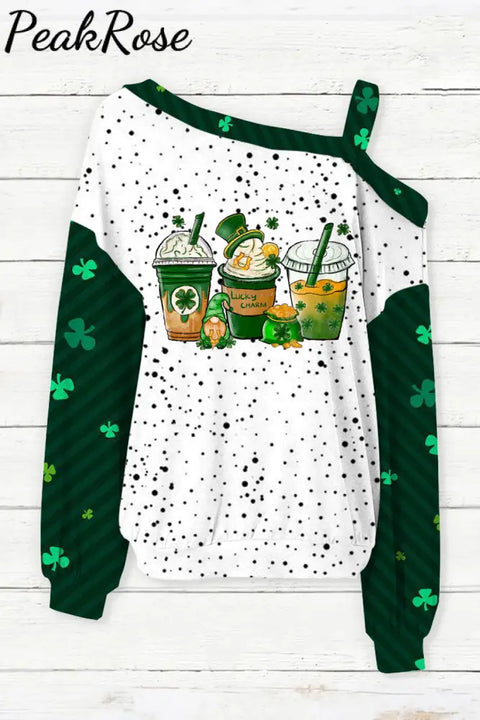 St. Patrick’s Day Off-Shoulder Blouse