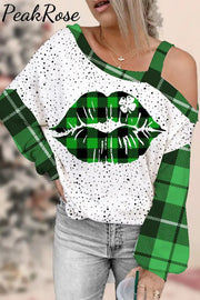 St. Patrick’s Day Off-Shoulder Blouse