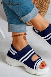 Striped Navy Sandal Sandals