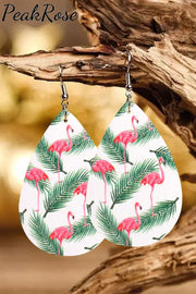 Summer Flamingos Earrings One-Size / Picture Color