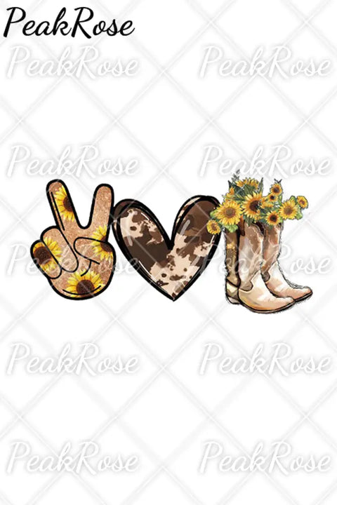 Sunflower Western Cowboy Boots T-Shirt T-Shirt