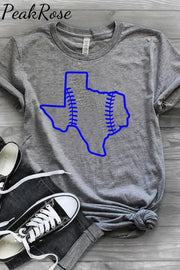 Texas Baseball Pattern T-Shirt