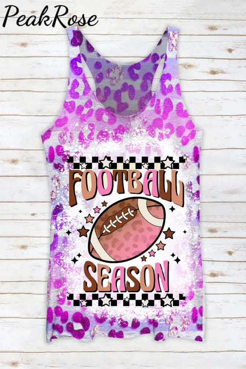 Tie Dye Gradient Leopard Stylish Checkerboard Football Racerback Tank Top