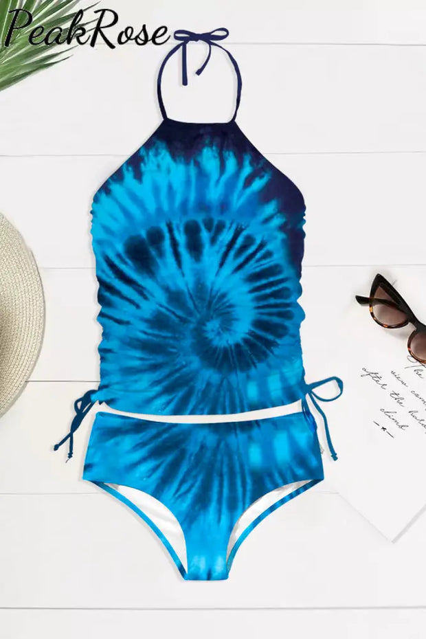 Tie Dye Print Bikini Swimsuit