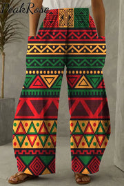 Vintage Black History Month African American Inspiring Printed Loose Pockets Pants Pocket