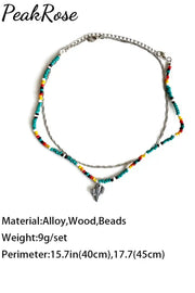 Western Cactus Rainbow Beaded Necklace