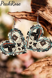 Western Heart Turquoise Earrings