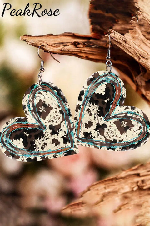 Western Heart Turquoise Earrings