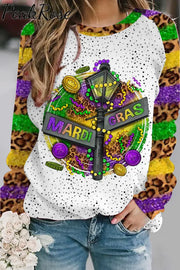 Western Mardi Gras Street Lights Sweatshirt S / Multicolor