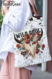 Wild Soul Cow Print Tote Bag