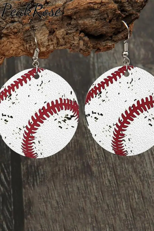 Women's Baseball Shape Earrings