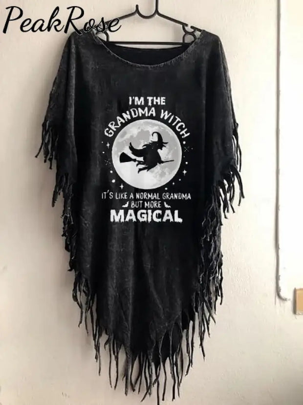 Women’s Halloween I’m A Grammy Witch Tassels Top As Shown / S Hot Sell