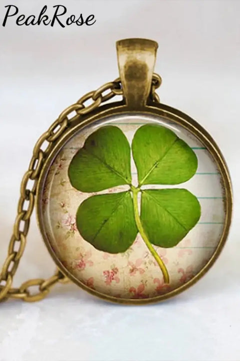 Women’s Real Four Leaf Clover Casual Necklace