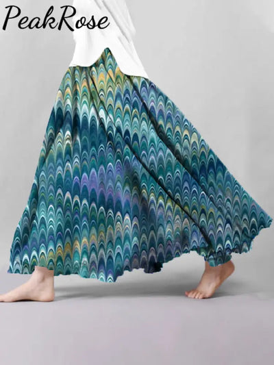 Women’s Retro Abstract Print Skirt As Picture / S