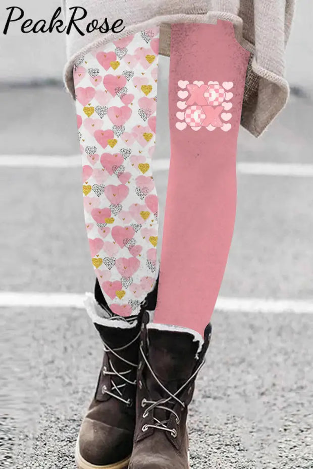 Xoxo Love Pink Leggings Leggings