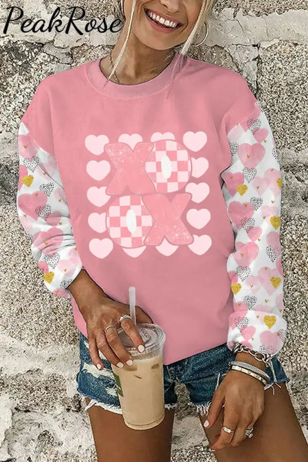 Xoxo Love Pink Sweatshirt S /