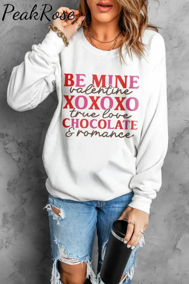 Xoxoxo Chocolate Round Neck Shift Casual Sweatshirt