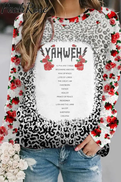 Yahweh Christian Jesus Bible Print Sweatshirt