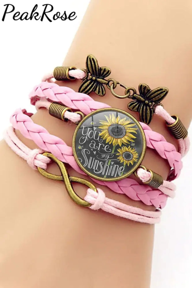 You Are My Sunshine Bracelet One-Size / Pink Bracelets