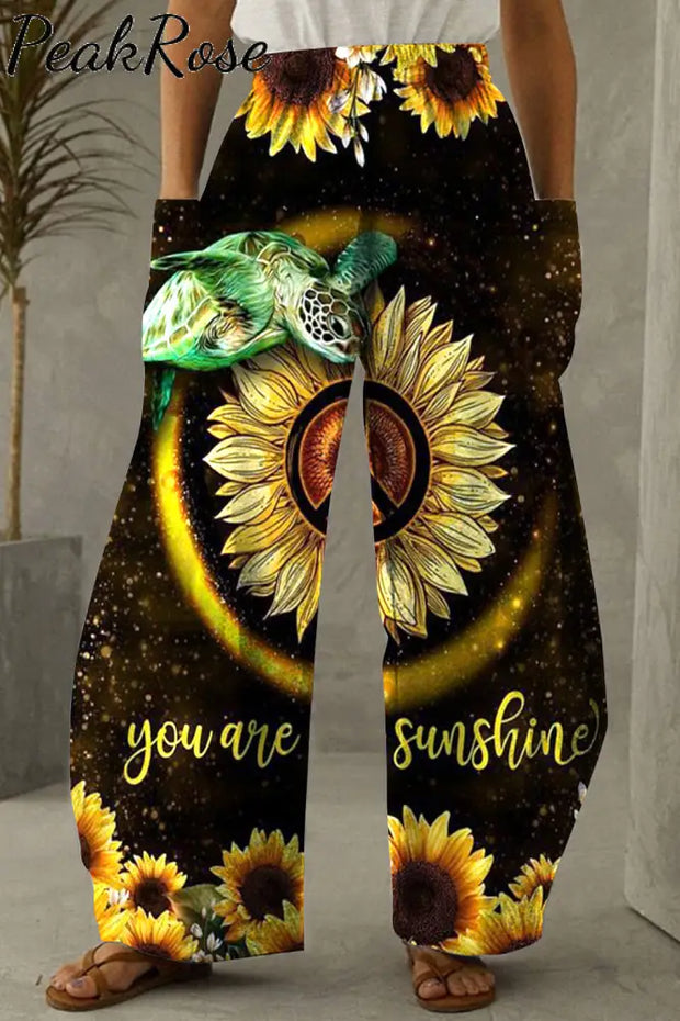 You Are My Sunshine Hippie Art Loose Pockets Pant Pocket Pants