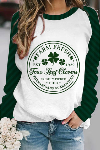 Farm Fresh Four Leaf Clovers Est 1929 Sweatshirt