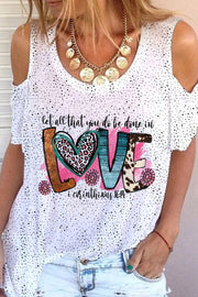 Western Love Cold Shoulder T-shirt