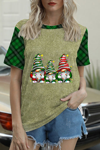 Plaid Christmas Gnome T-shirt