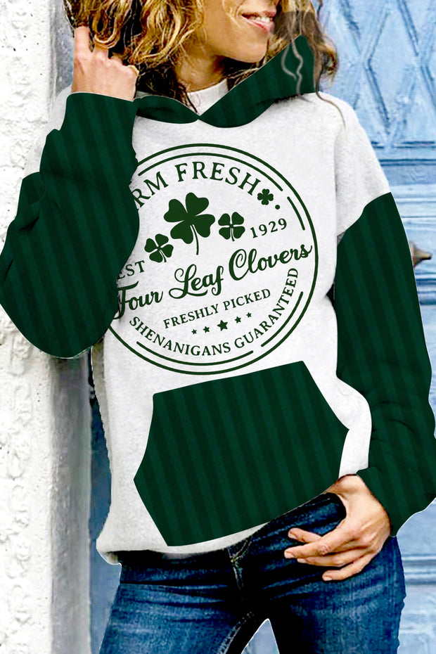 Farm Fresh Four Leaf Clovers Est 1929 Hoodie