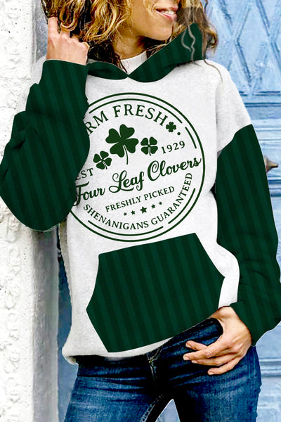 Farm Fresh Four Leaf Clovers Est 1929 Hoodie