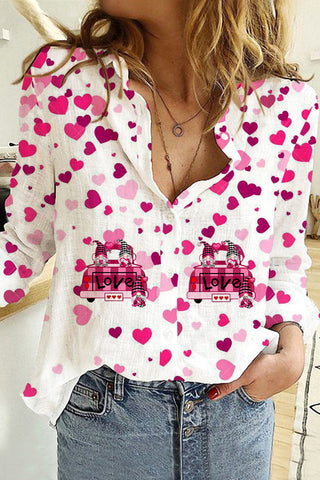 Valentine's Day Love Gnome Long Sleeve Shirt