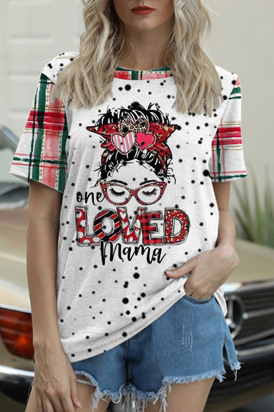 One Loved Mama Plaid T-shirt