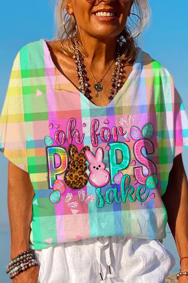 Oh For Peeps Sake Easter Day Bunnies Dolman Sleeves Tee