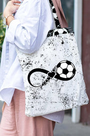 Soccer Heart Print Tote Bag