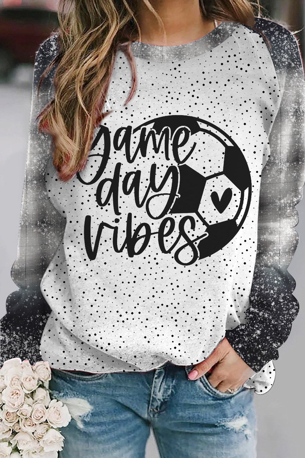 Soccer Ball Game Day Vibes Sweatshirt