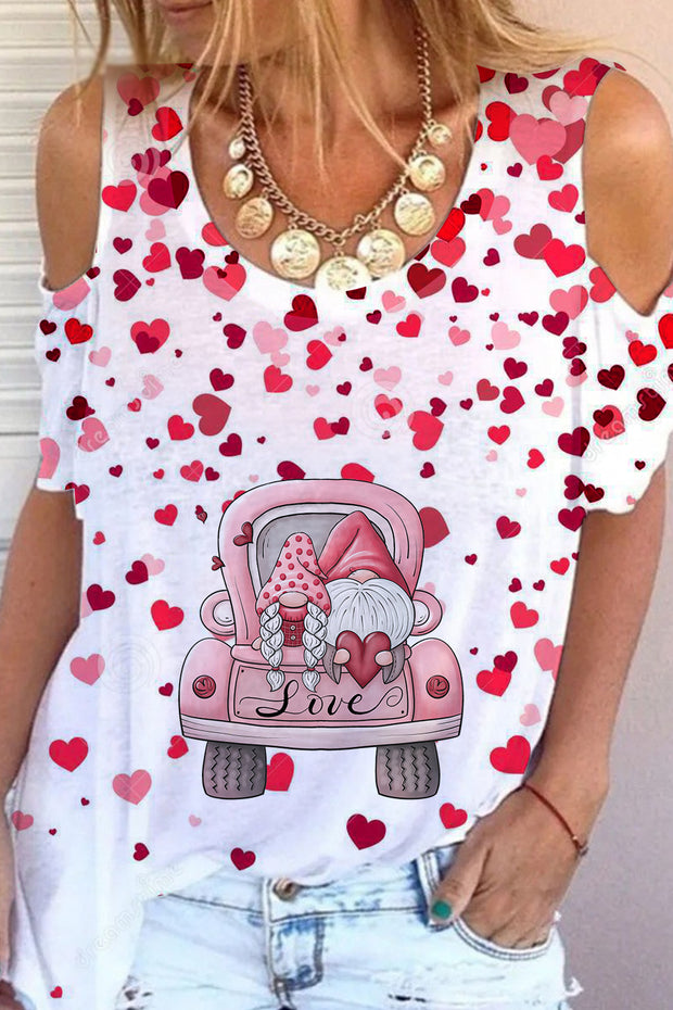 Love Car Cold Shoulder T-Shirt