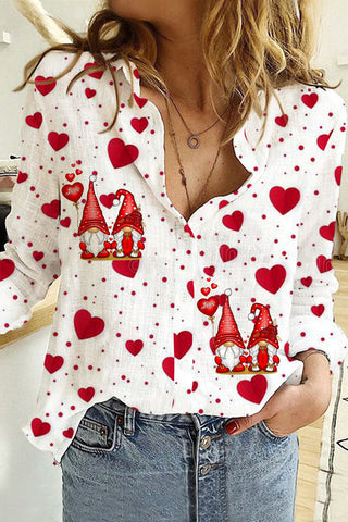 Valentine's Day Love Gnome Long Sleeve Shirt