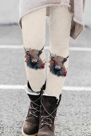 Western Cow Print Leggings