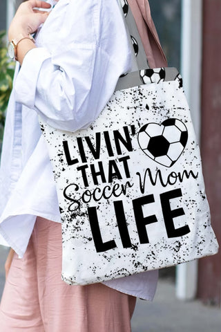 Livin' That Soccer Mom Life Print Tote Bag