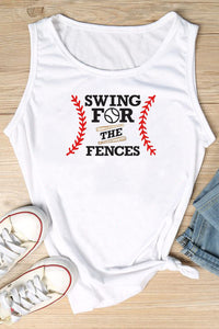 Baseball Swing For The Fences Tank Top