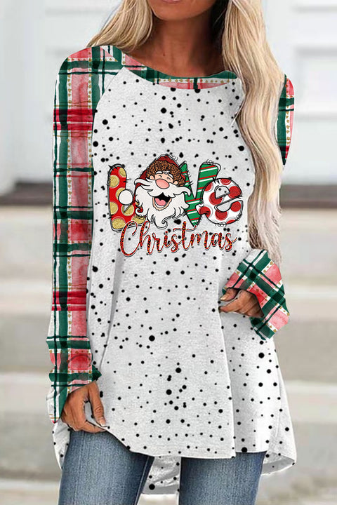 Plaid Christmas Love Loose Tunic