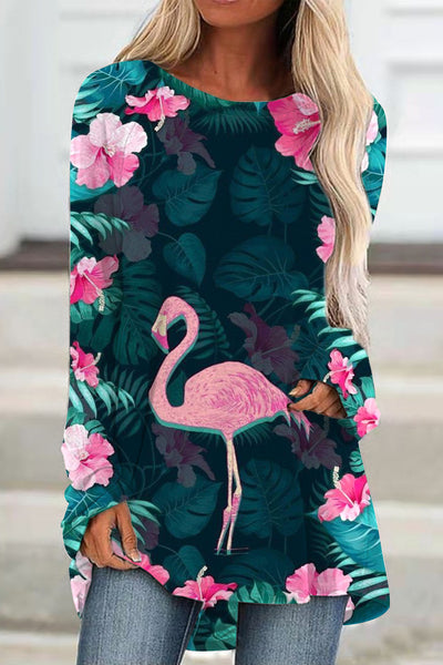 Spring/Summer Flamingos Loose Tunics