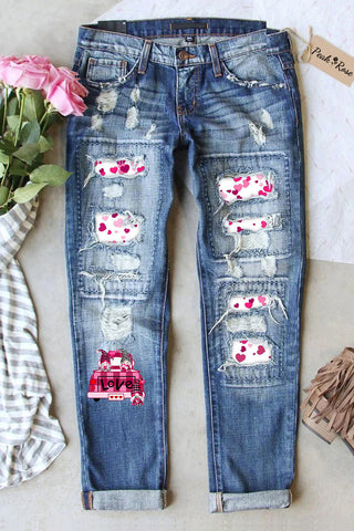 Love Gnome Ripped Jeans