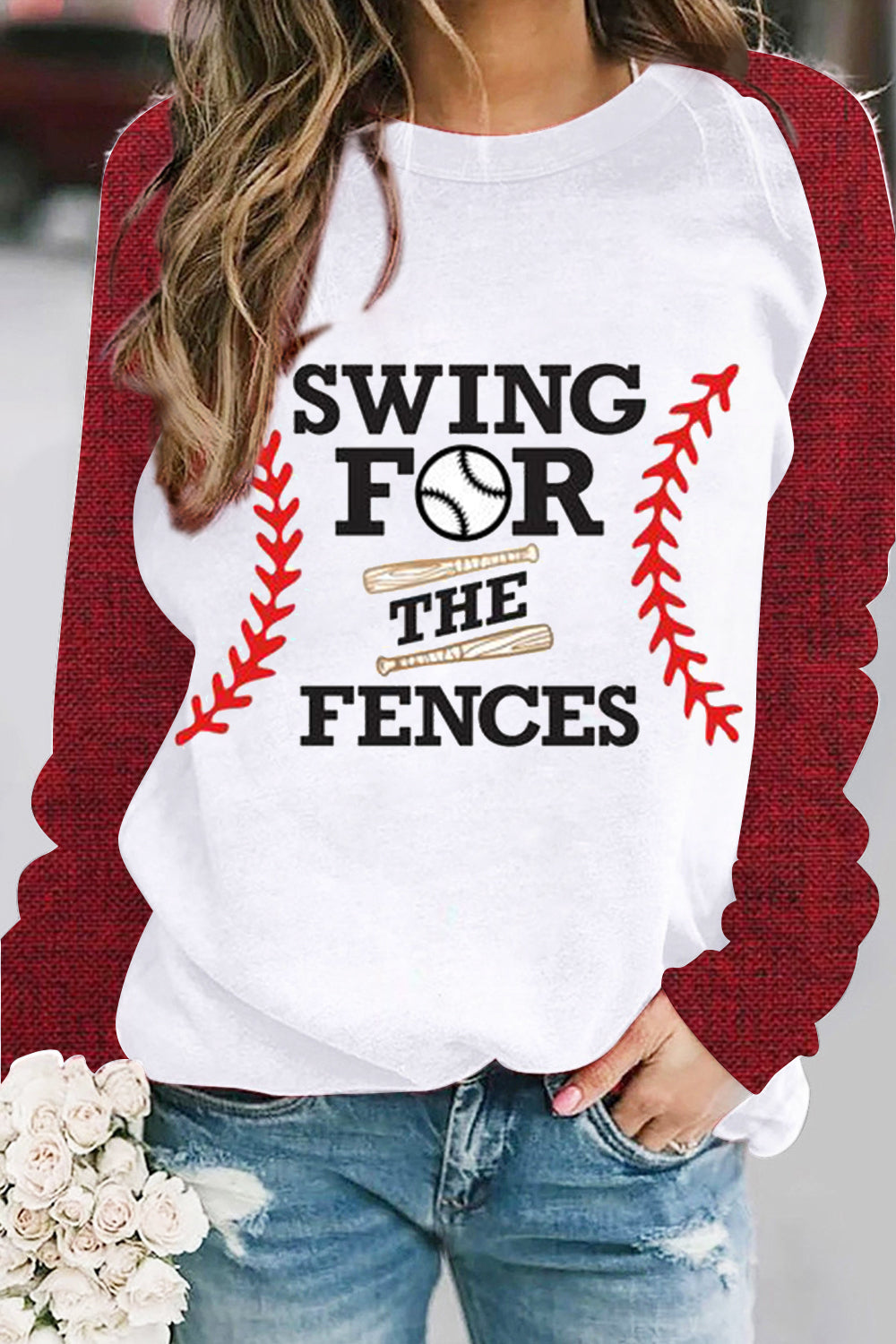 Baseball Swing For The Fences Sweatshirt