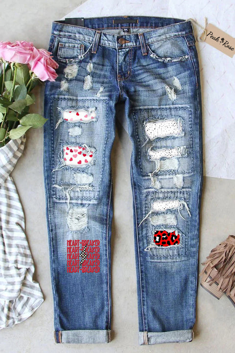 Heart-breaker Ripped Jeans